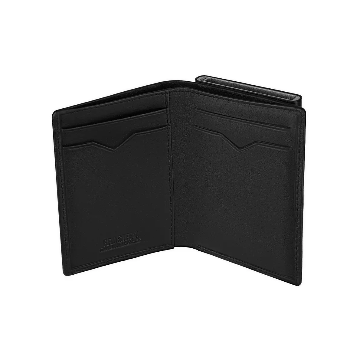 Porta-Cartões Metal e Carteira em Pele com Porta-Notas Anti-RFID